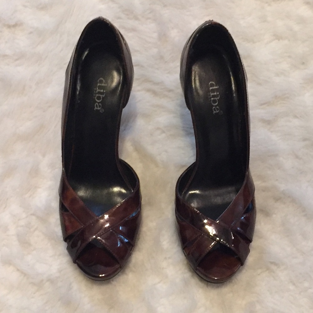 Open toe heels, size 8.5